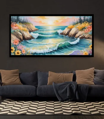 Luminary The Art Gallery//Luminary Art, large wall paintings, framed canvas painting, canvas painting with frame, dining room painting, canvas flower painting, large canvas painting, landscape canvas art for walls, large framed wall art, canvas wall art for living room, painting for dining room, Canvas wall art,