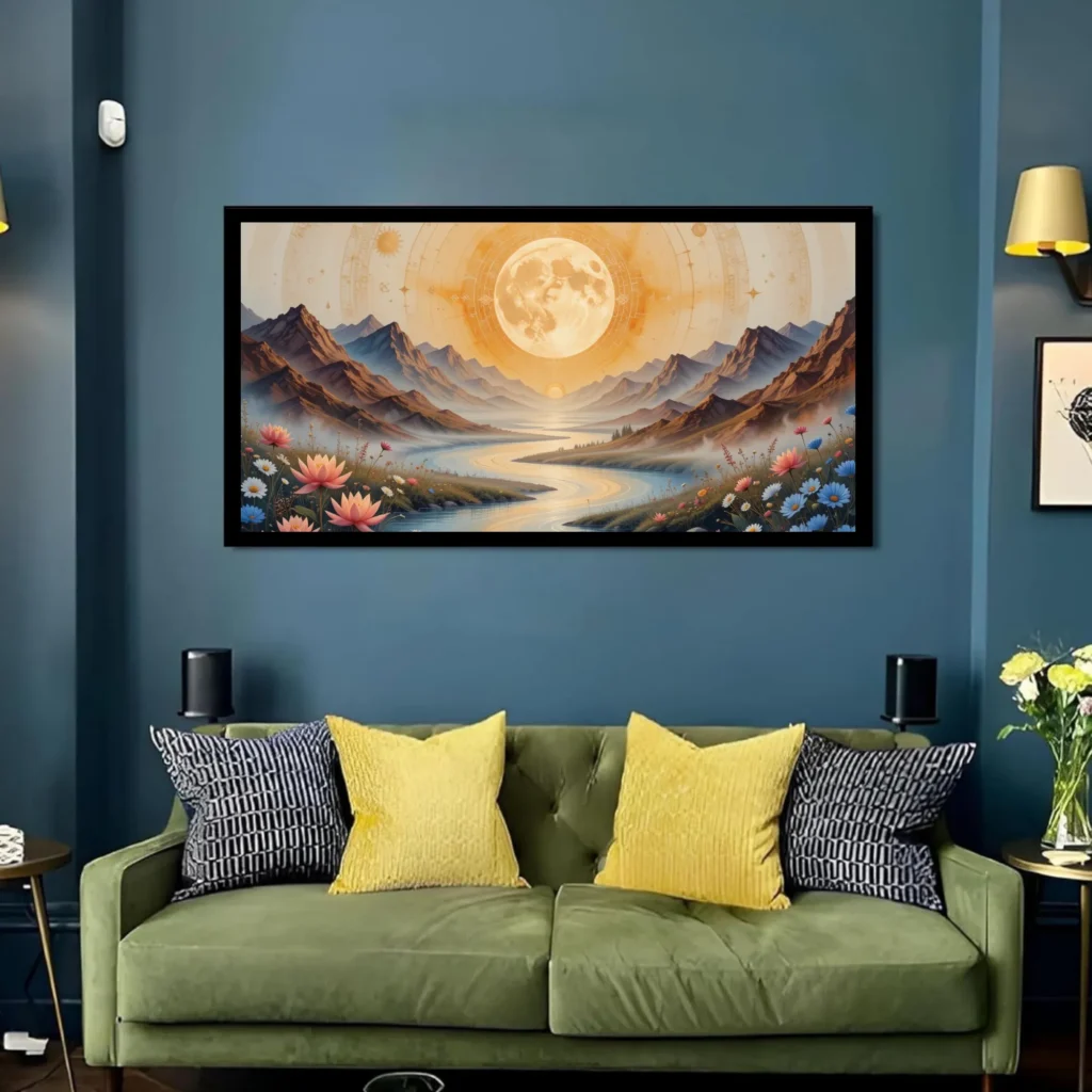 Luminary The Art Gallery//Luminary Art, large wall paintings, framed canvas painting, canvas painting with frame, dining room painting, canvas flower painting, large canvas painting, landscape canvas art for walls, large framed wall art, canvas wall art for living room, painting for dining room, Canvas wall art,