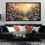 Luminary The Art Gallery//Luminary Art, large wall paintings, framed canvas painting, canvas painting with frame, dining room painting, canvas flower painting, large canvas painting, landscape canvas art for walls, large framed wall art, canvas wall art for living room, painting for dining room, Canvas wall art,