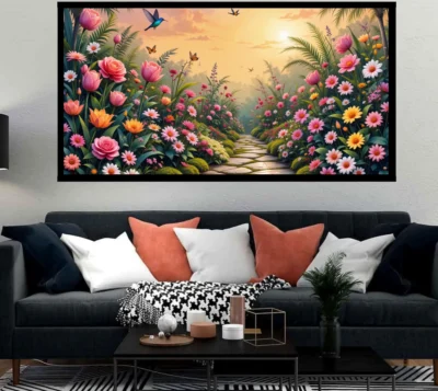 Luminary The Art Gallery//Luminary Art, large wall paintings, framed canvas painting, canvas painting with frame, dining room painting, canvas flower painting, large canvas painting, landscape canvas art for walls, large framed wall art, canvas wall art for living room, painting for dining room, Canvas wall art,