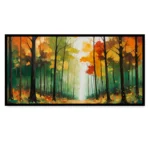 Path Through the Forest – Peaceful Nature Canvas Painting For Decor - Image 2