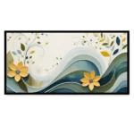 Flower Meadow Serenity – Nature Inspired Wall Art Canvas Painting - Image 2