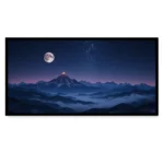 Moonlit Mountain Night Sky Painting – Tranquil Landscape Wall Art for Decor - Image 2