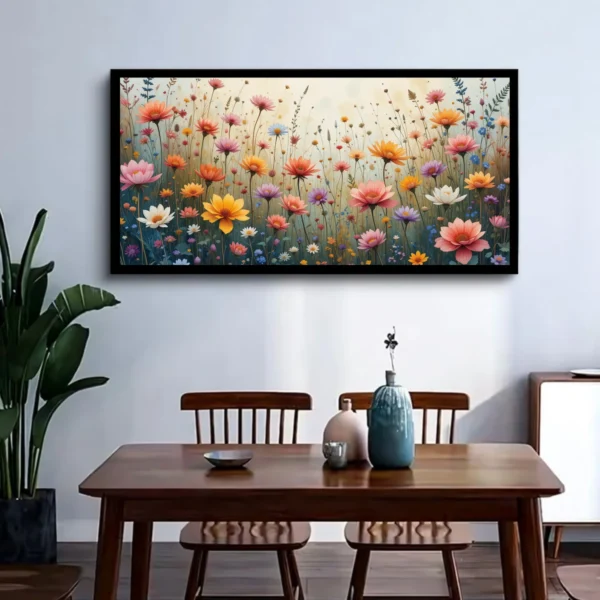 Luminar The Art Gallery/ Luminary Art/ large wall paintings framed canvas painting, canvas painting with frame, dining room painting, canvas flower painting, large canvas painting, landscape canvas art for walls, large framed wall art, canvas wall art for living room,, painting for dining room, Canvas wall art,