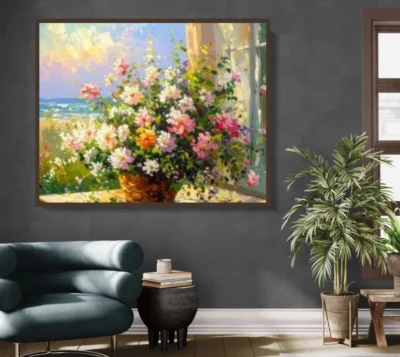 Luminary The Art Gallery/ Luminary Art/ large wall paintings framed canvas painting, canvas painting with frame, dining room painting, canvas flower painting, large canvas painting, landscape canvas art for walls, large framed wall art, canvas wall art for living room,, painting for dining room, Canvas wall art,