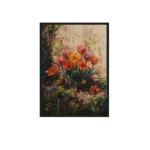 Garden Sonata – Blooming Tulip Symphony Museum-Quality Cotton Canvas Art for Living Room Décor