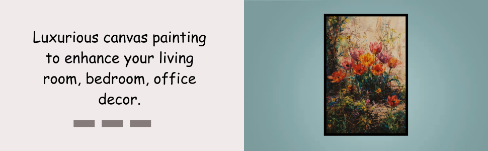 Garden Sonata – Blooming Tulip Symphony Museum-Quality Cotton Canvas Art for Living Room Décor