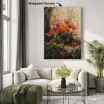Garden Sonata – Blooming Tulip Symphony Museum-Quality Cotton Canvas Art for Living Room Décor
